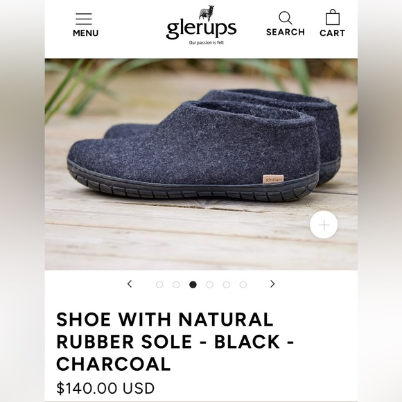 Glerups Women's Black charcoal Wool Shoe / Slippers size 36 - Picture 6 of 6